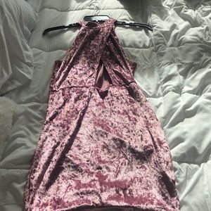 Open front, velvet dress